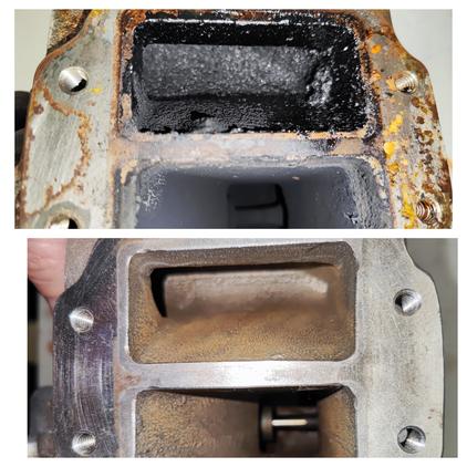 EGR ventil - foto před a po vyčištění